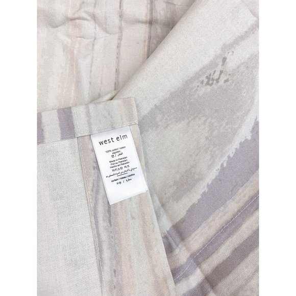 West Elm Cotton Canvas Marble Curtains Set of 2 NEW 48x83 - Picture 2 of 2